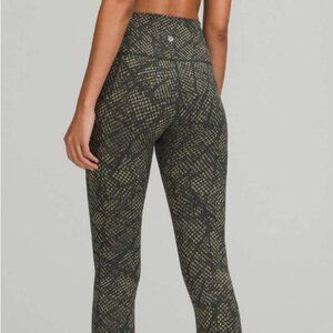 NWT Lululemon Wunder Under Hi-Rise Tight 28 Reptilia Jacquard Rainforest Green 2